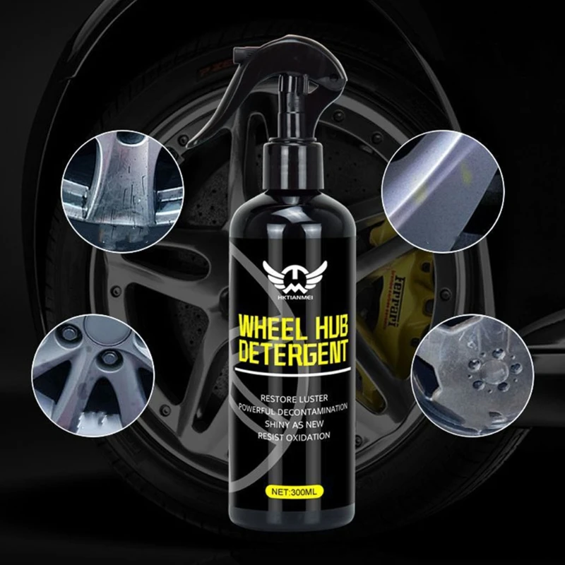 300ml Iron Rust Cleaning Fluid Convenient Car Wheel Hub Rust Removal Spray Car Detailing Cleaning Spray D7YA