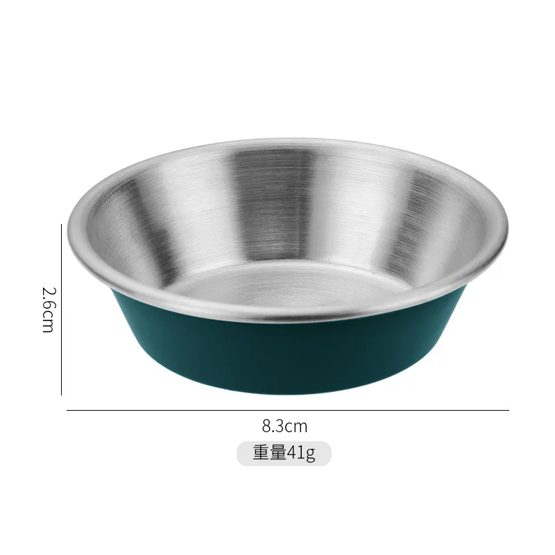 5Pcs Stainless Steel Dipping Sauce Dish Barbecue Korean Small Round Dish Household Kimchi Soy Sauce Seasoning