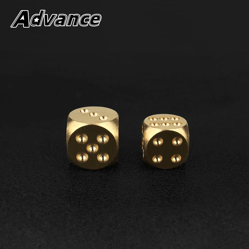 Copper Dice Brass Dice Sieve Mahjong Bar Tool Outdoor Toy 2pcs beach toy