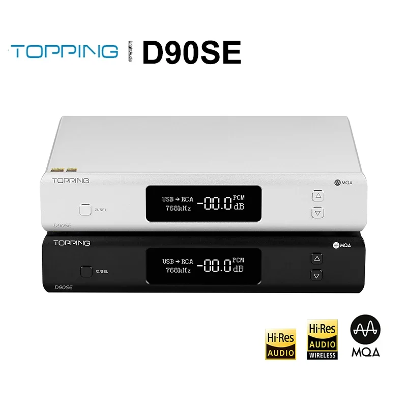 

TOPPING D90SE D90LE MQA Decoder HI-Res Audio Fully Balanced DAC ES9038Pro chip Bluetooth LDAC DSD512 PCM768 Remote Control