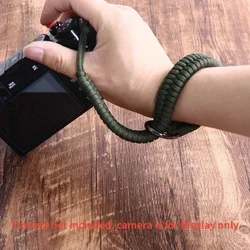 Braided Paracord Camera Wrist Strap and Hand Grip (Green)