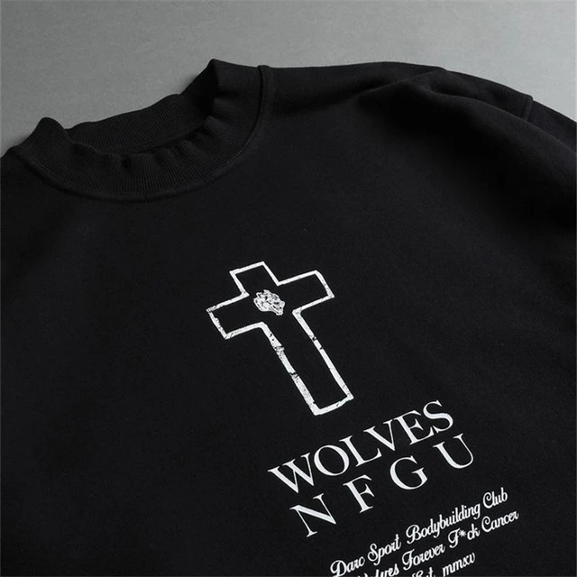 2023 New Men's T Shirt Darc Wolves Short Sleeve Gym Workout