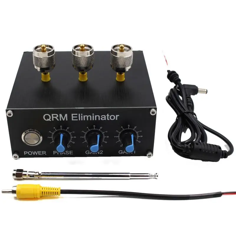 

QRM Eliminator X Phase QRM Signal Canceller 1MHz-30MHz HF Bands Aluminum Alloy Adjustable Signal Eliminator With Dial & Knob
