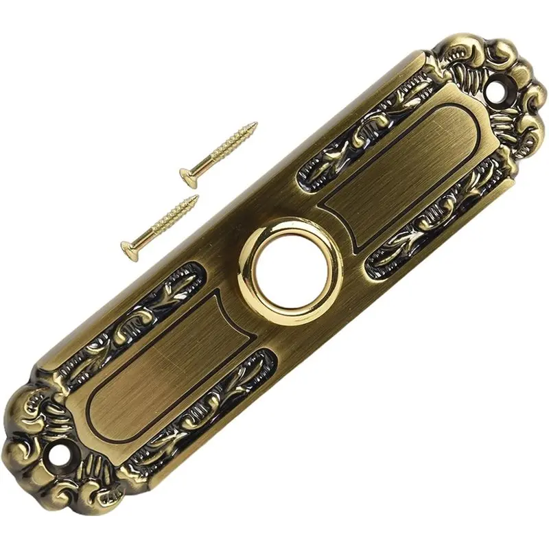 ABLJ 유럽식 벽걸이형 도어벨, 5.1인치 헤비듀티 도어벨 버튼, 앤틱 브론즈, 가정 장