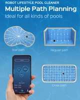 Automatic Swimming Pool Robot Cleaner Without Wire WYBOT 3312Pro 9200mAh APP Route Planning Select Cleaning Mode Self-beaching 6