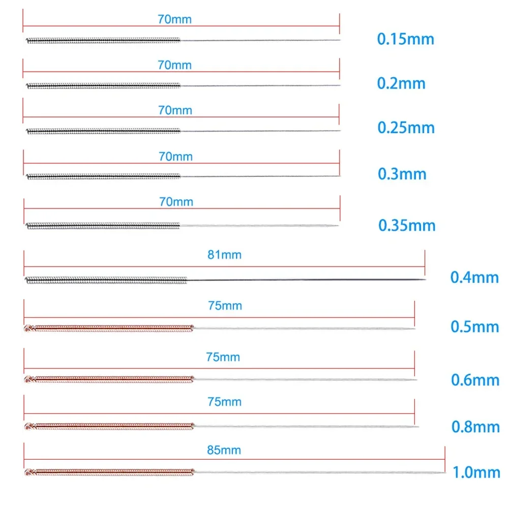 10pcs 3D Printer Cleaning Needles 0.150.2 0.25 0.3 0.35 0.4 0.5 0.6 0.81.0mm Stainless Nozzle Cleaning Needle 3D Printer Parts 3d printer cleaning needle