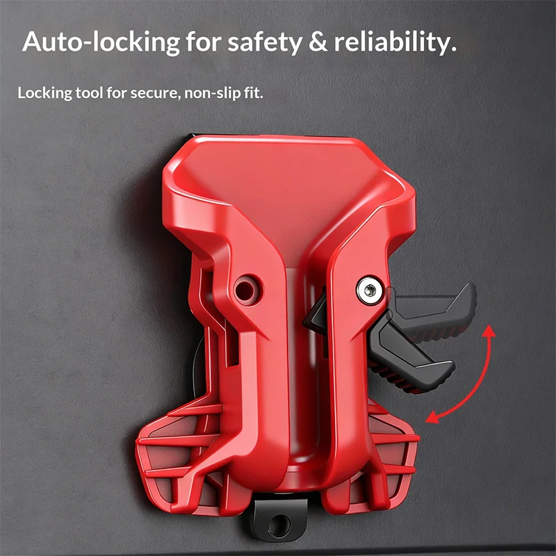 셀프 잠금 드릴 홀더 벨트 클립 퀵 릴리스 고경도 퀵 후크 도구 홀더 휴대용 도구 정리함