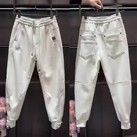 Men's Sweatpants Solid Loose Fit Mens Sweatpant Autumn Fashion Khaki Joggers Pants Unisex Elastic Waist Track Male Trouser 2025 2