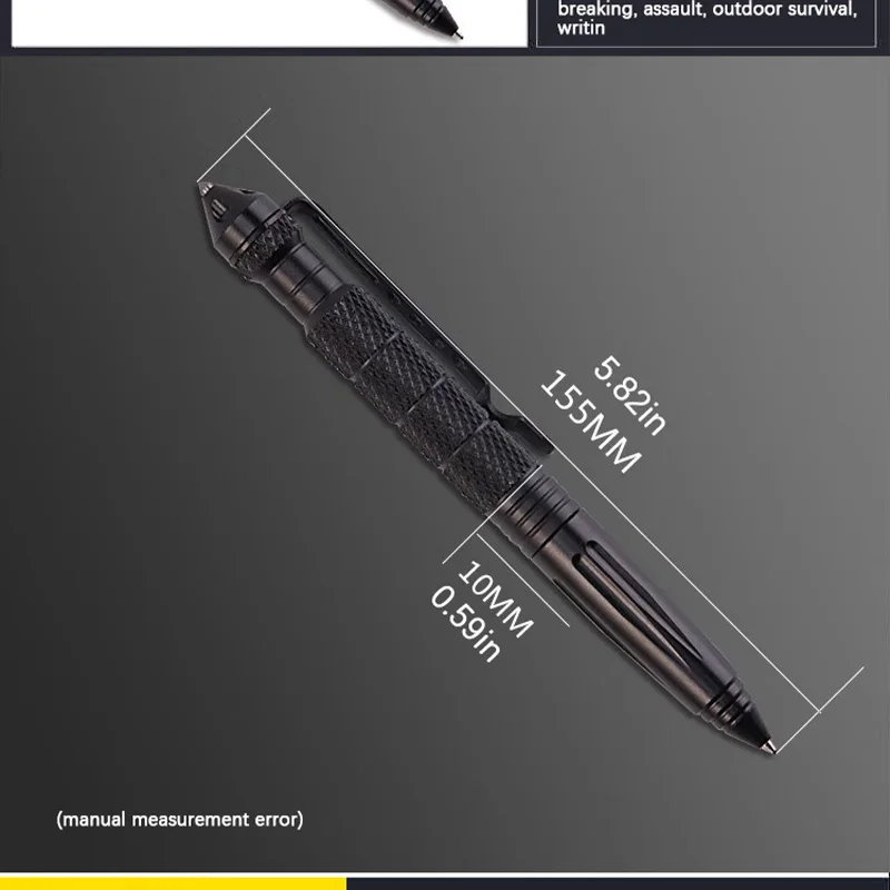 Metal Military Tactical Pen School Student Office Ballpoint Pens Emergency Glass Breaker Self Defense EDC Supplies
