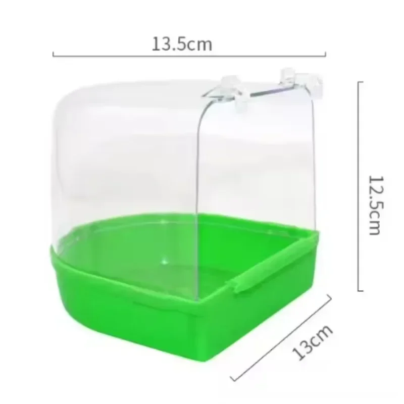 1pc transparent hanging bird hanging bathtub, parrot cage bird bathtub, clear view bird cage accessories, bird bath products