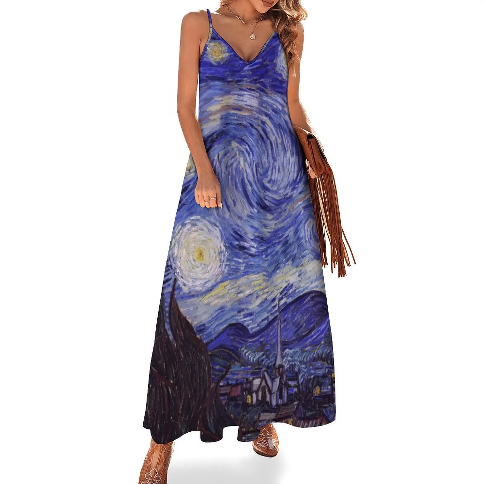 

Vincent Van Gogh Starry Night Sleeveless Dress prom dress 2023 Casual dresses womens dress dress women elegant luxury