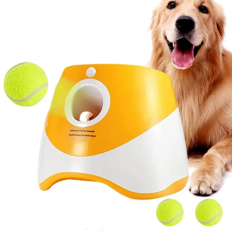 

Dog Ball Launcher Adjustable Dog Ball Launcher With Automatic Tennis Ball Thrower And Interactive Training Toy Pet Supplies