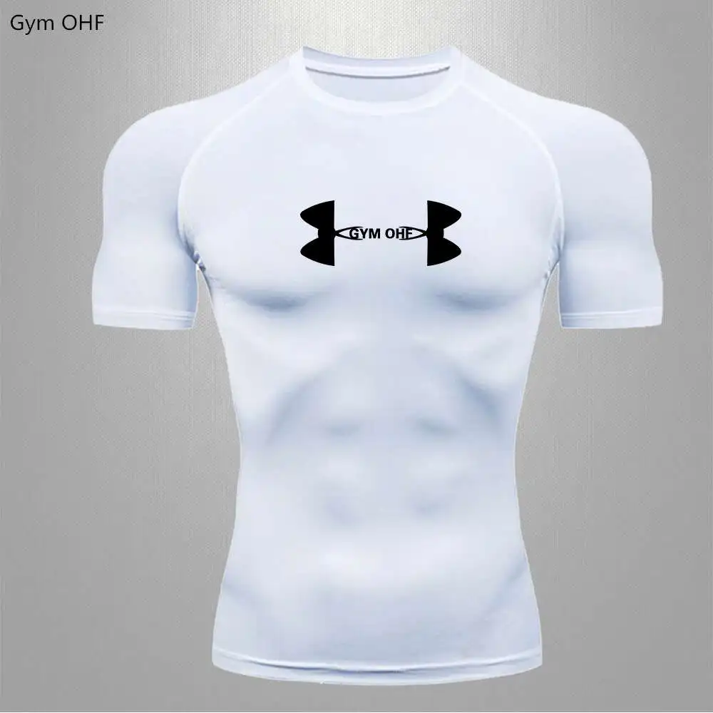 Compression T Shirt Sport T Shirt Running T Shirts Running T Shirt T-Shirt Men Gym Compression Sport Shirt Breathable Dry Fit Top Fitness Training Running T Shirts Rashguard Jiu Jitsu Sportshirts