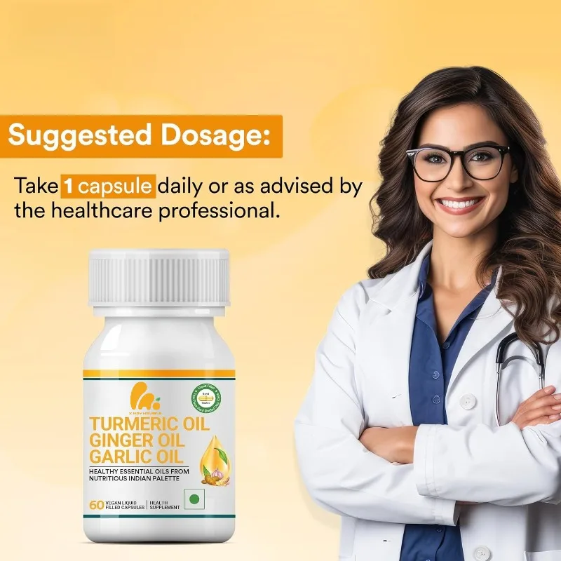 Organic Turmeric Ginger Garlic Capsules For Joint Immune Support_voghion.com