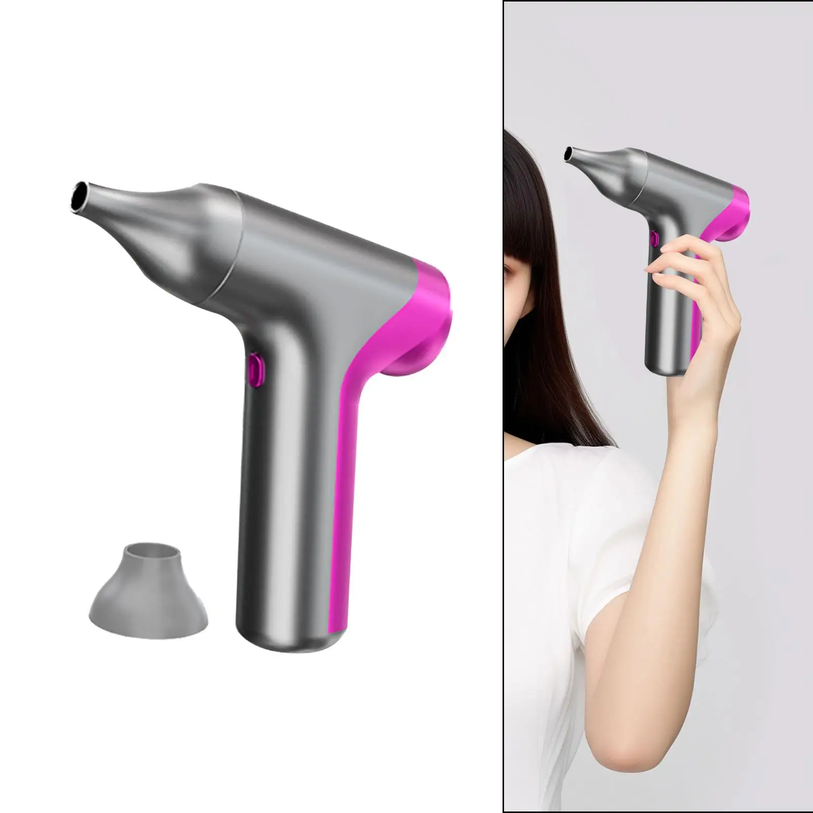 

Portable Hair Dryer Lightweight Hairdryer Cordless Blow Dryer 4 Gears Settings Powerful for Salon Travel Outdoor Women Men Hotel