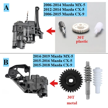 Compatible with Mazda CX-5 CX-9 MX-5 Car Parts Automatic Folding Rear View Side Mirror Actuator Module&gear Set 30T Repair Kit 1
