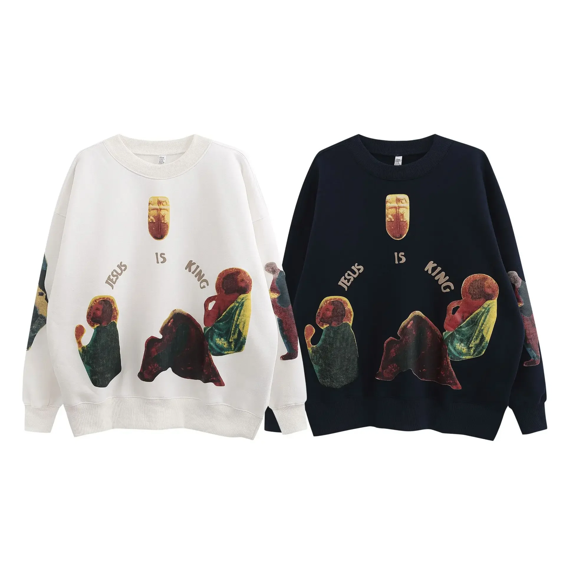 

CPFM KANYE JESUS IS KING Men Women High Quality Jesus King's Sweater CPFM KANYE Pullover Sweater