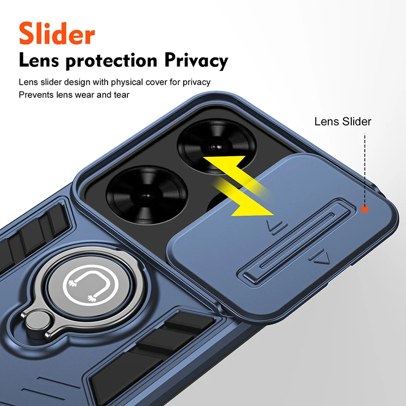 Luxury Shockproof Armor Magnetic Case with Silicone Bumper and Hard PC Back Cover