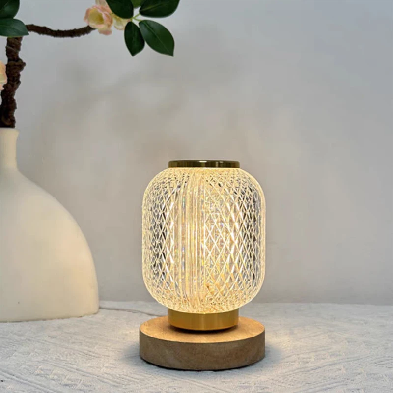 Crystal LED Table Lamp, Dimmable USB Touch with Remote, Bedside & Desk Light 2