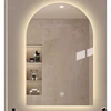French Arched Bath Mirrors for Toilet Wall-mounted Dressing Touch Screen Mirrors Light Luxury Glass Design Mirrors for Bedroom 1