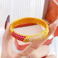 Bracelet Exquis pour Femme en Or 24K AU999, Boucle Porte-Bonheur Kaléidoscope Sertie de Diamants, Détails Raffinés 5