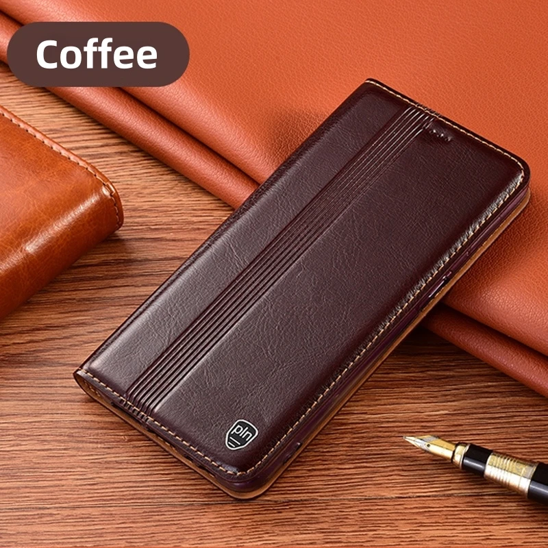 Premium Retro Genuine Leather Flip Cover Wallet Case
