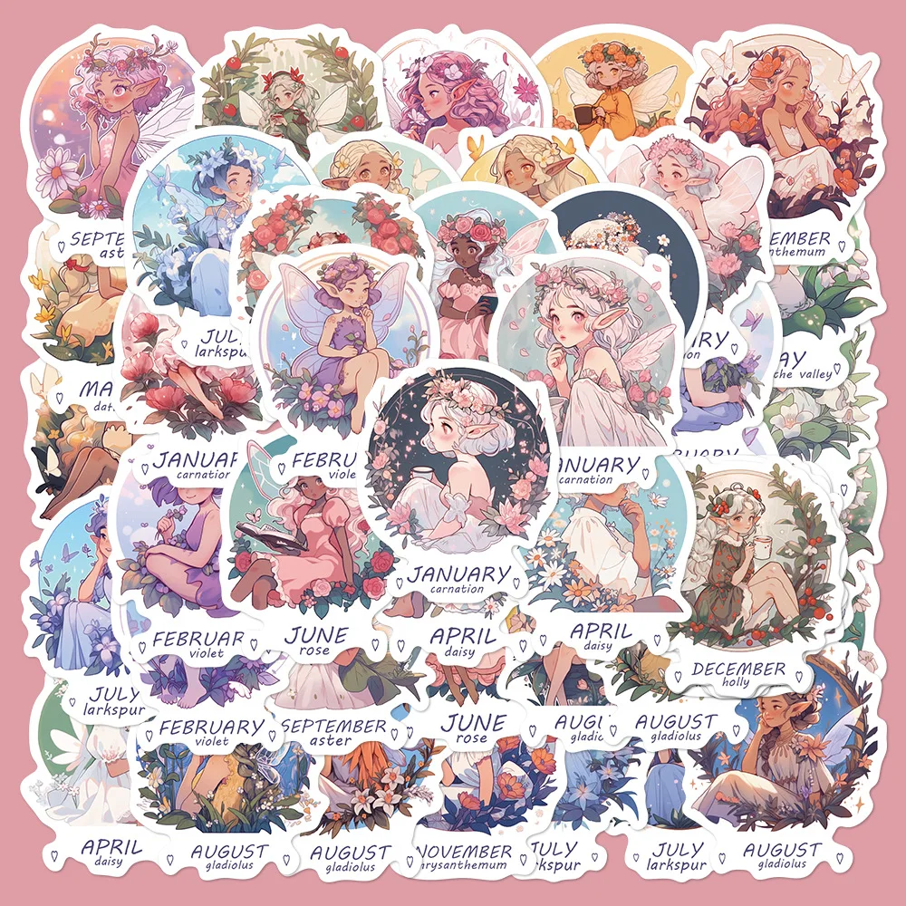 

Наклейки граффити в виде цветов из мультфильмов, 50 шт.