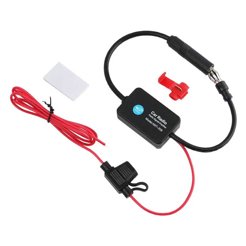Car Antenna Practical FM Signal Amplifier Anti-interference Car Antenna Radio Universal FM Booster Amp Automobile Parts