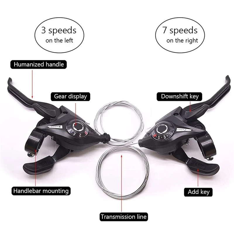 3x7 21 Speed Bicycle Shifter Brake Lever MTB Cycling Derailleur Handle