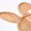 Easter Farmhouse Fruit Holder Decorative Bunny Tray Wood Dessert Cupcake Serving Plate Easter Bunny Plate 3