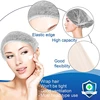 100 PCS Disposable Mop Mob Bouffant Caps 21 inch Non-Woven Clip Hair Head Cover Net for Beauty Food Salon Cooking Hairnets Caps 2