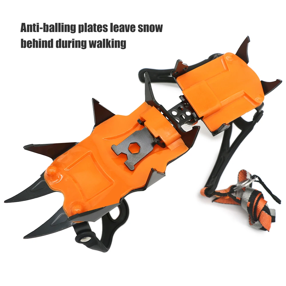 12 Teeth Ice Crampons Winter Snow Boot Shoes Ice  Anti-skid Ice Spikes Snow Traction Cleats Ice Cleats Winter Snow Shoes