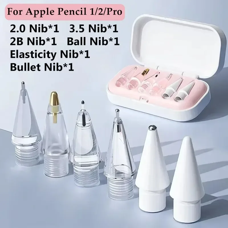 Apple pencil nib pencil nib stylus pen tip pencil tips replacement pencil tips for Apple Pencil 1 2 3 Apple Pro 2B smooth spare nibs for iPad Pro IPencil 1/2/3