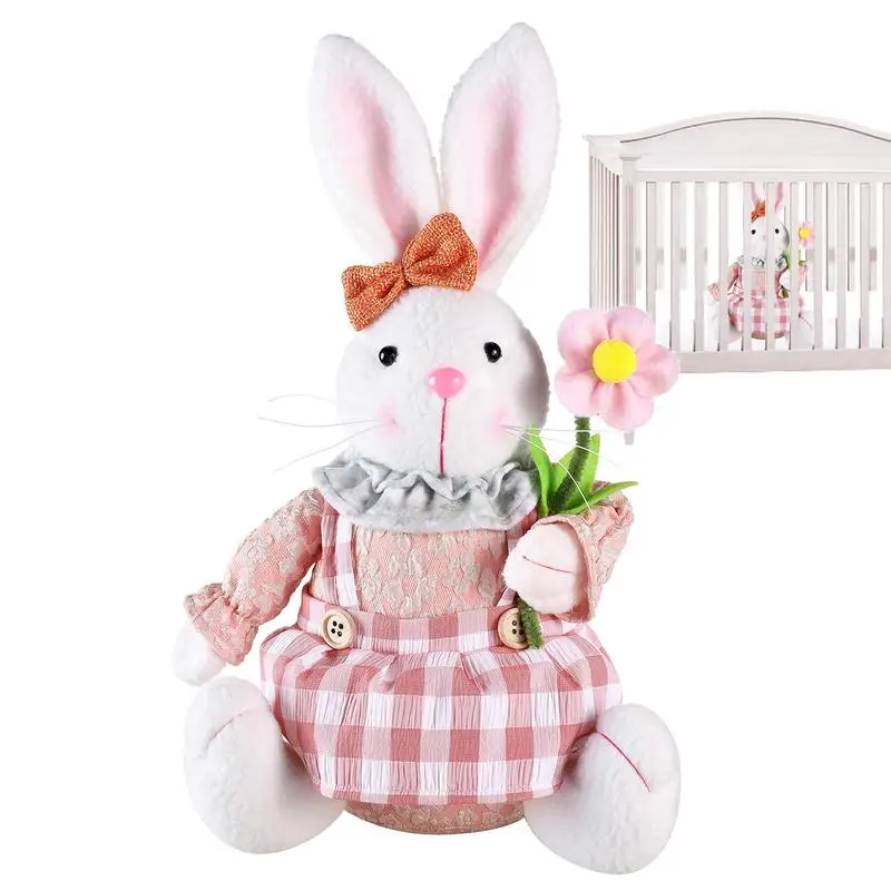 

Пасхальный кролик, плюшевый, искусственная плюшевая игрушка, Пасхальная солома, Фигурка кролика, милый кролик, мягкая игрушка с яйцом