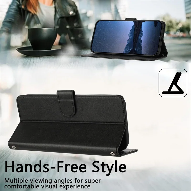 Leather Anti-Theft Wallet Case for Motorola Moto G Series