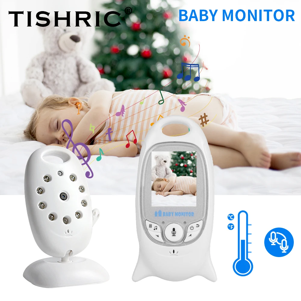 

TISHRIC Baby Monitor With Camera For Baby Room VB601 Electronic baby Monitor Camera Wireless Night Vision Temperature Monitoring