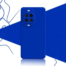 Luxury Soft Silicone Waterproof Mobile Phone Case - Premium Square Design for Huawei nova 14 Pro (Klein Blue)