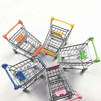 1 Pcs New Small Size Mini Kinderen Handkar Simulatie Kleine Supermarkt Winkel Wagentje Funny Winkelwagen Kid Toy 2