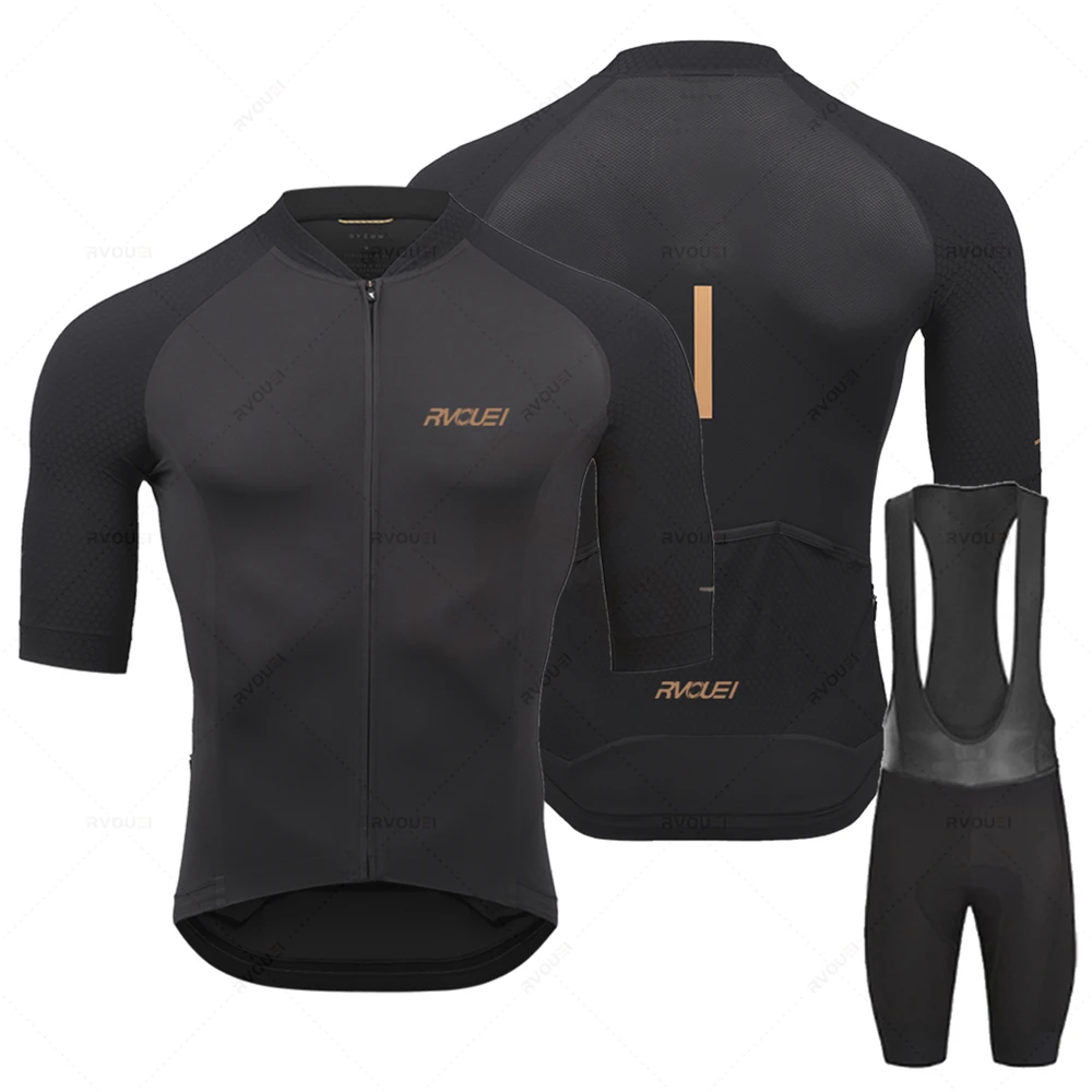 2025 Rvouei Cycling Jersey Set Summer Short Sleeve Breathable Men's MTB Bike Cycling Clothing Maillot Ropa Ciclismo Uniform Suit 4