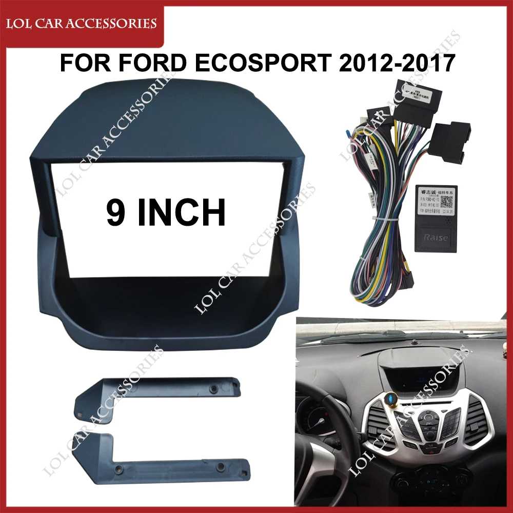 

9 дюймов для Ford Ecosport 2012-2017, автомобильное радио, стерео, Android, MP5, GPS-плеер, корпус, рамка, 2 Din, головное устройство, панель приборной панели