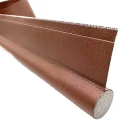 Premium Leather Door Seal Strip - Windproof, Sound Insulating, and Wear - Resistant Draft Stopper (Brown)