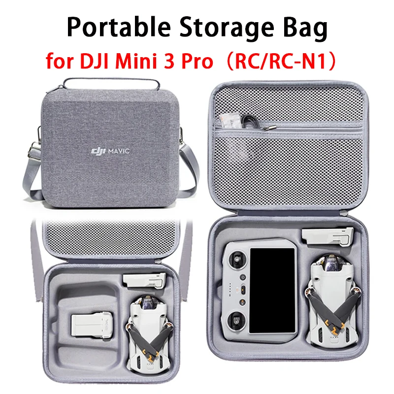 DJI Mini 3/3 Pro Storage Bag DJI RC/ RC N1 Remote Controller Case Portable Carrying Box Handbag Accessories dji case handbag case drone accessories drone storage bag