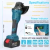 21V 125mm M14 Brushless Angle Grinder Grinding Tool Cutting Machine Power Tool for Cutting Polishing Ceramic Tile Wood Stone 4