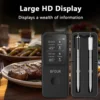 Wireless Bluetooth Meat Thermometer Digital Probes with HD Display & APP Monitoring for Rotisserie Grill BBQ Smoker Steak 2