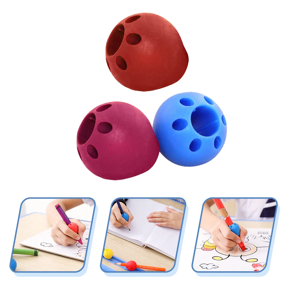 

3 Pcs Silicone Tools for Kids Lead Pencils Writing Training Devices Trainer