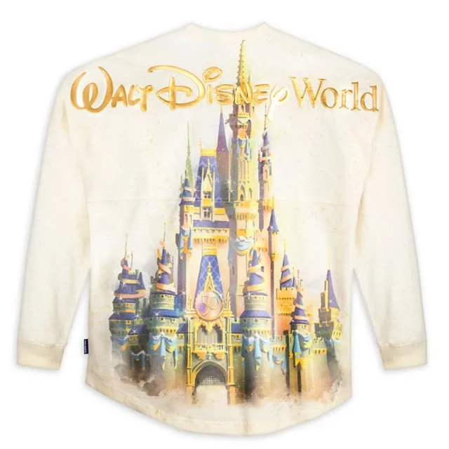 Disney-Sudadera con capucha de Mickey Mouse para mujer, suéter informal de  manga larga con cuello redondo y letras sueltas, con diseño del castillo