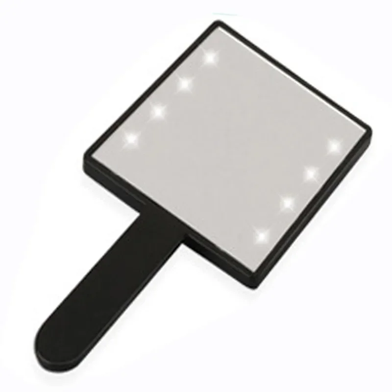 Mini Handheld Makeup Mirror Desktop Beauty Mirror with Light Portable Hand To Hand Beauty
