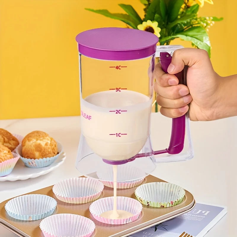 Cupcake Batter Separator And Dispenser - Handheld Funnel Measuring Cup Tool For Mess-Free Baking
