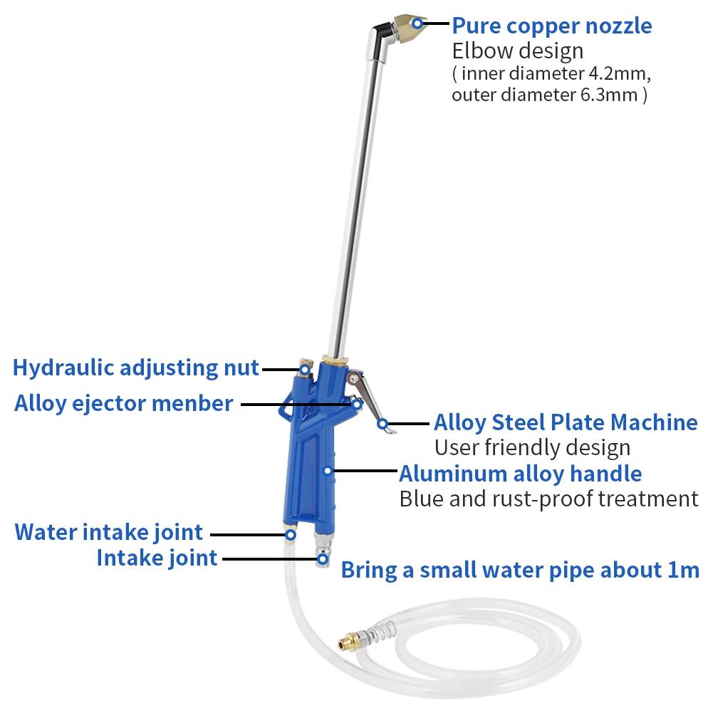 Pneumatic Cleaning Tool Car Washer Nozzles Water Gun 40cm High Pressure Wash Gun Car Wash Vehicles Engine Oil Cleaner Tools 4