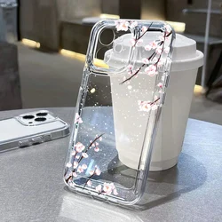 Custodia in TPU Silicone Trasparente Premium con Fiori - Protezione Morbida ed Elegante